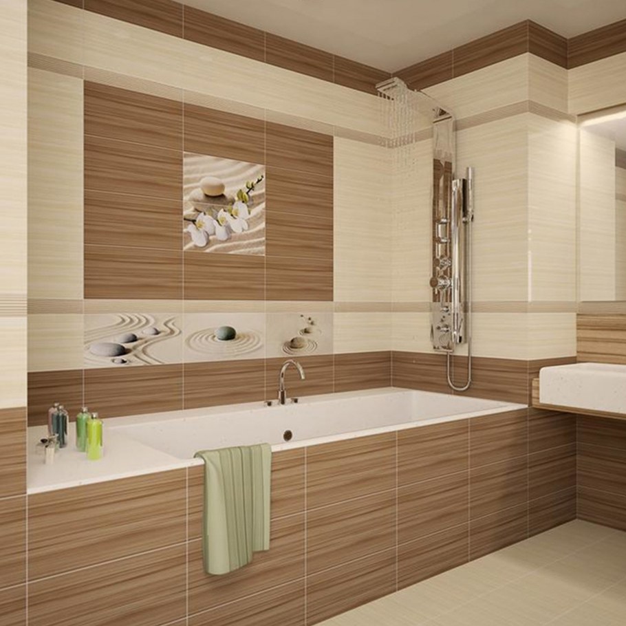 Плитка напольная Golden Tile зебрано 40х40 см 1.12 м2 цвет коричневый