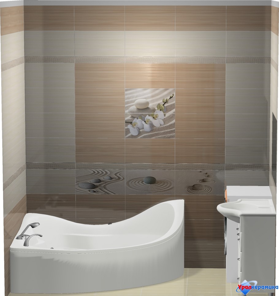 Керамическая плитка Golden Tile Bali бежевая настенная 25х40 см