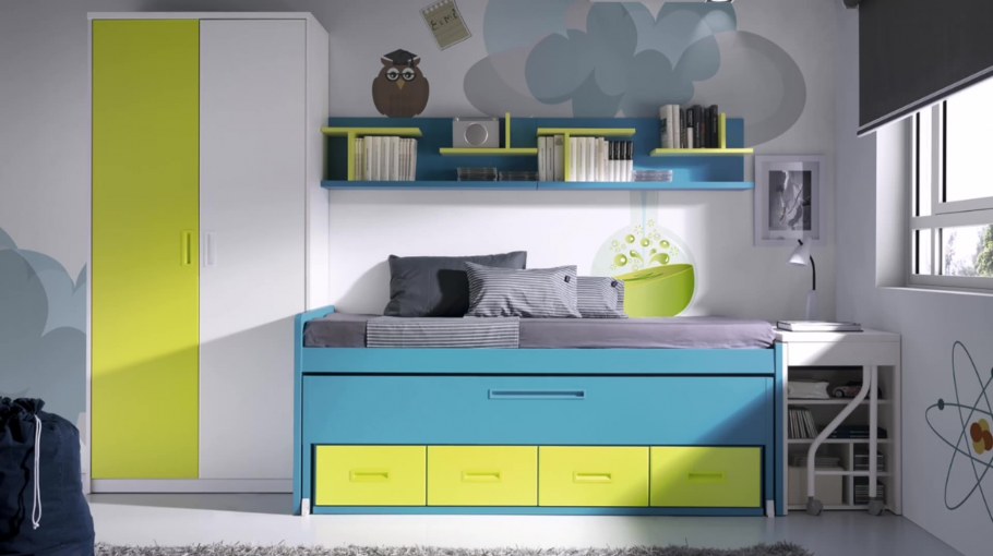 Детская мебель бирюзового цвета