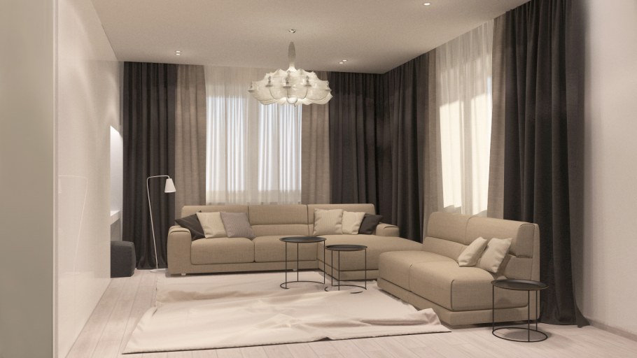 Серые обои в спальне