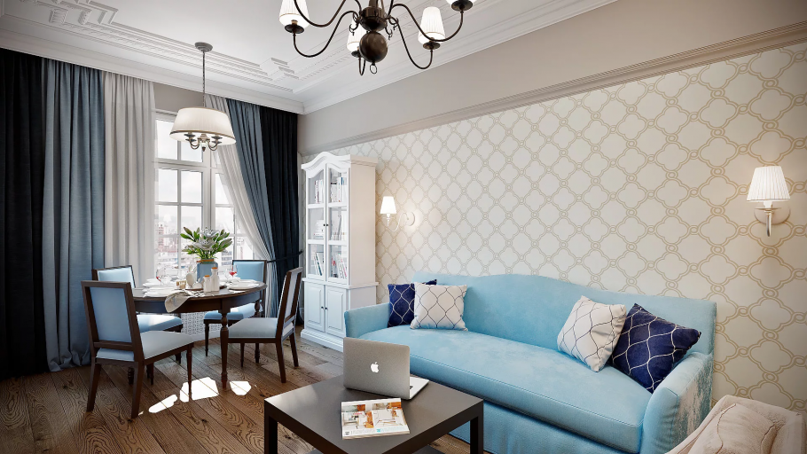 Обои для маленькой квартиры студии