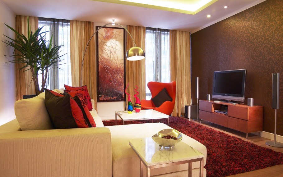 Бирюзовые обои в спальне