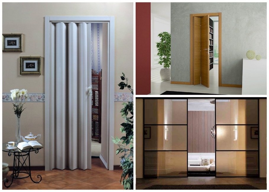 Типы раздвижных дверей гармошкой