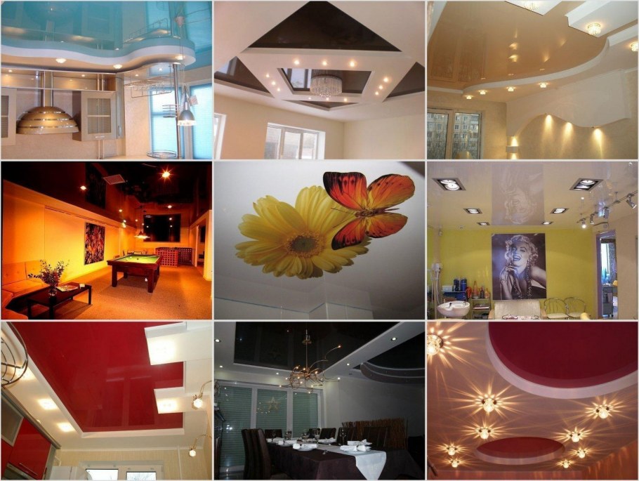 Натяжные потолки фон