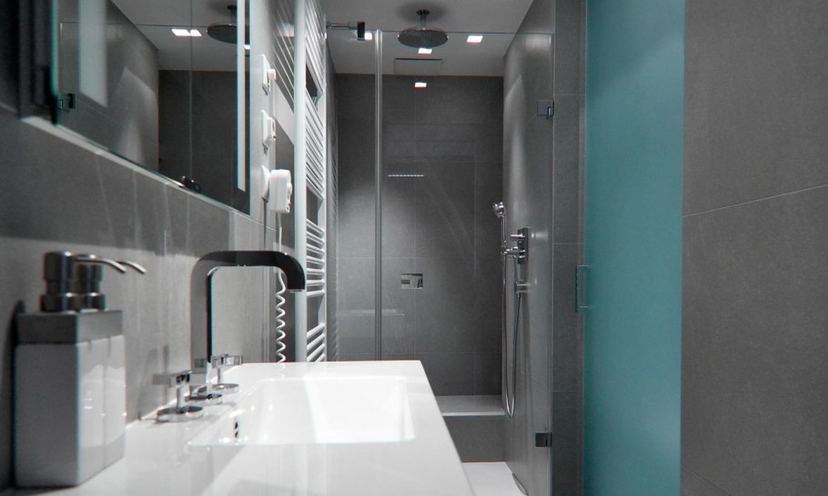 Интерьер санузла с душем