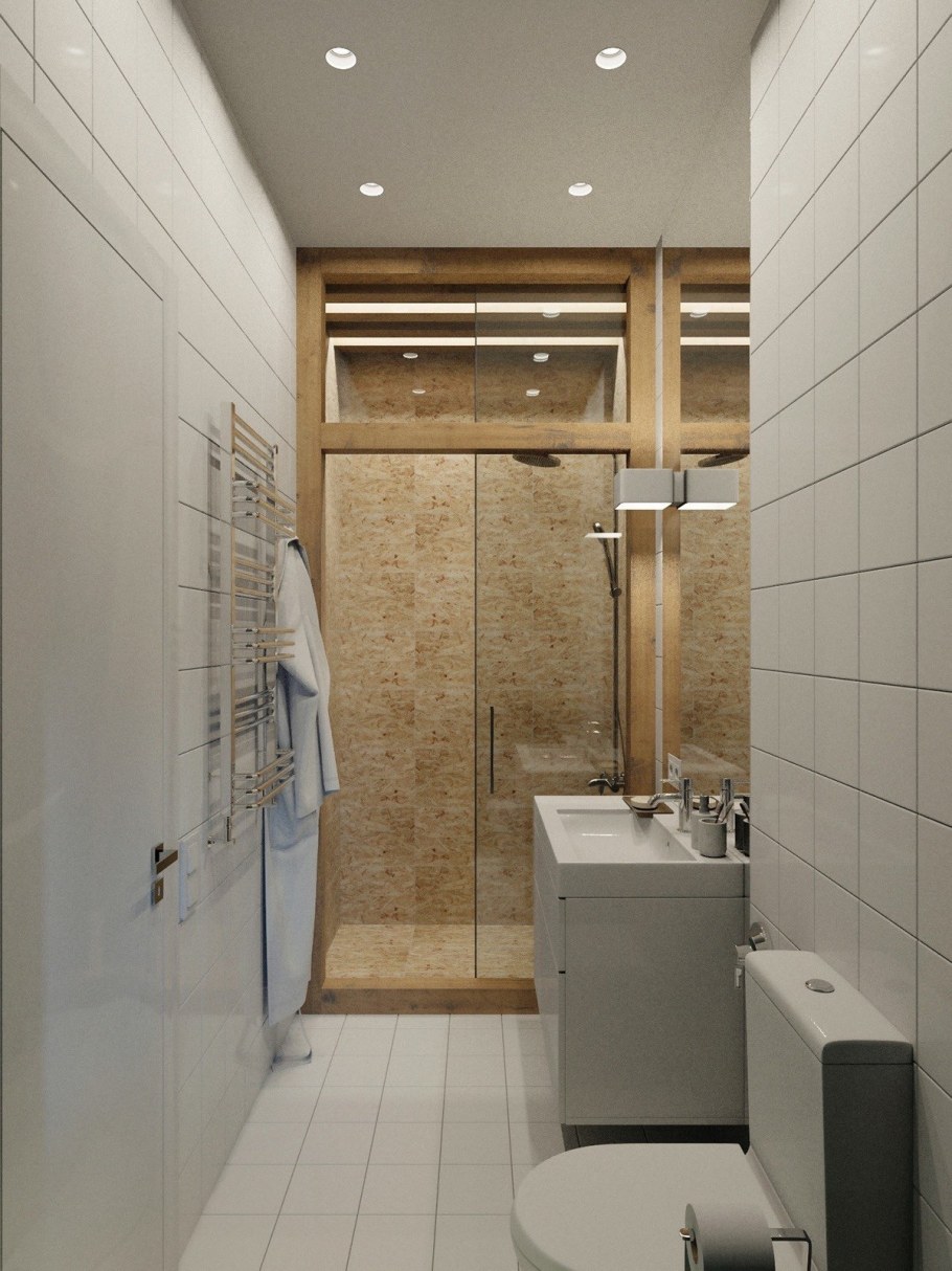 Душевая комната совмещенная с туалетом