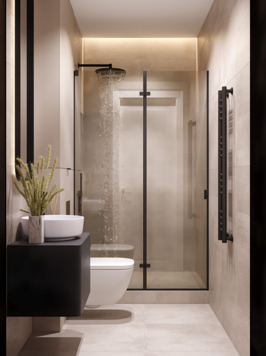 Компактный санузел с душевой