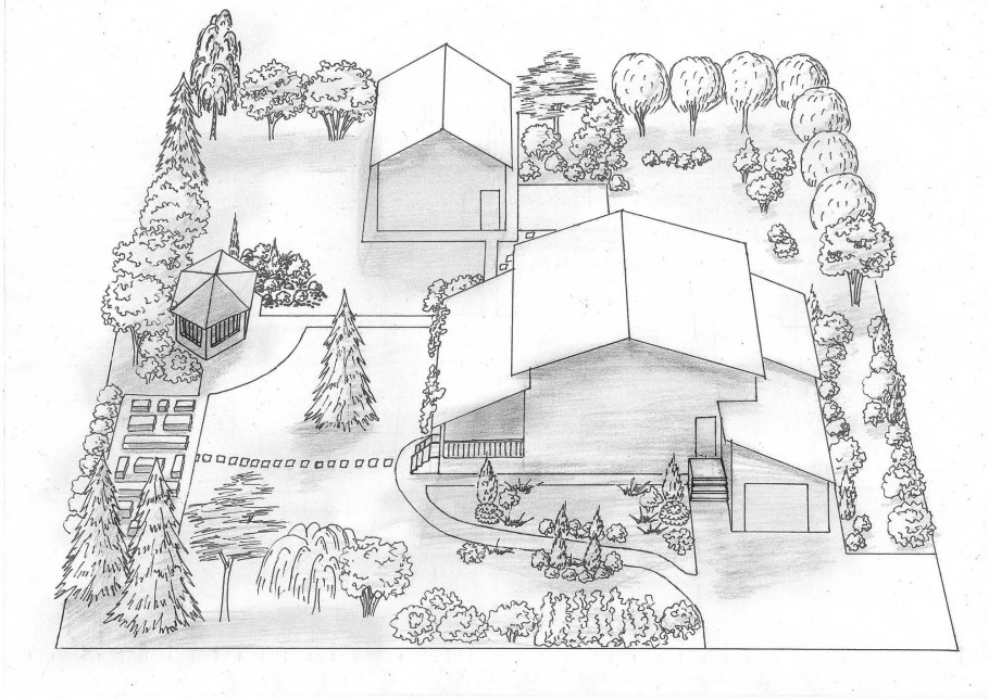 Эскиз планировки участка