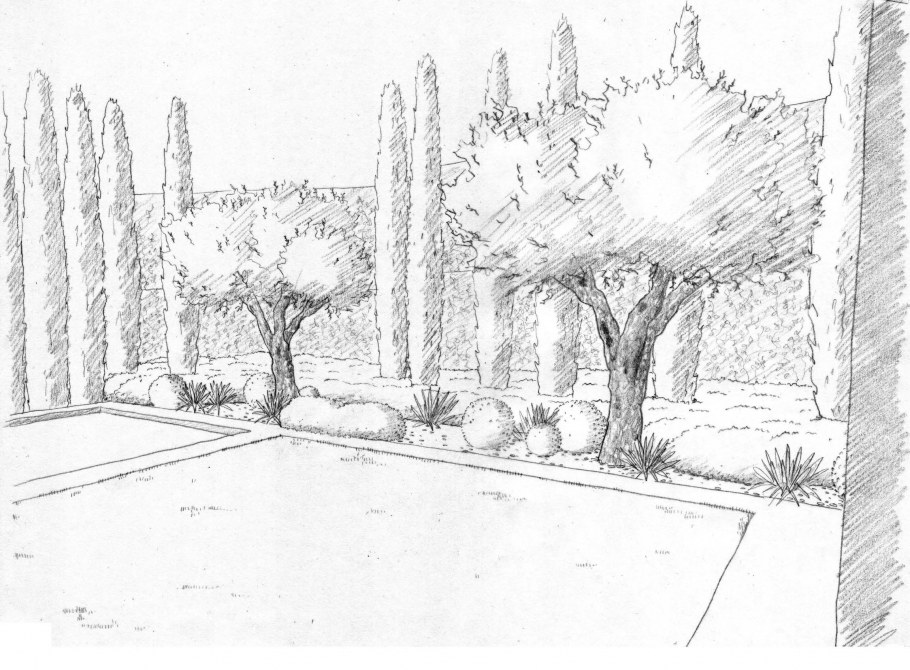 Ландшафт карандашом