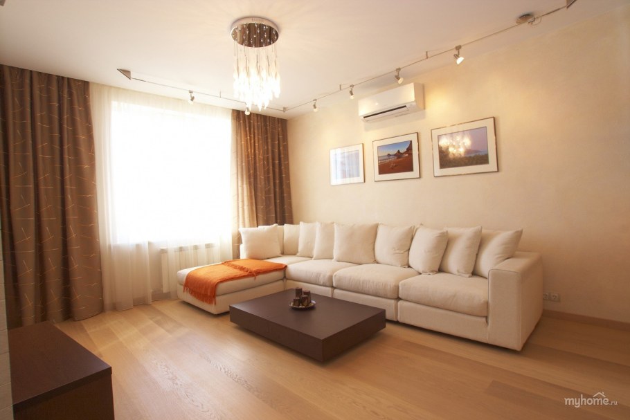 Гостиная с угловым диваном