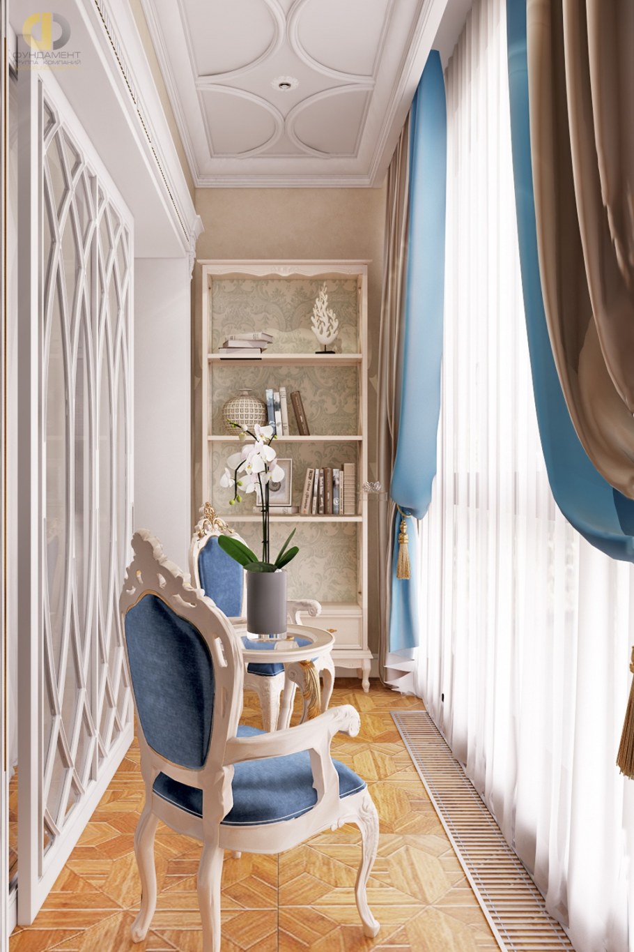 Лоджия классика интерьер