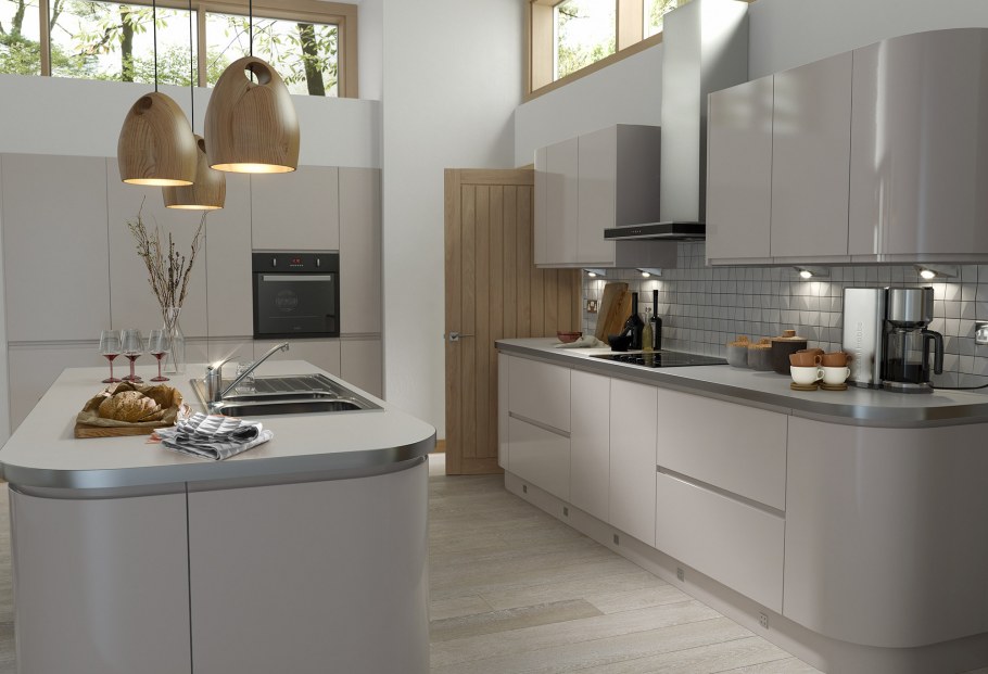 Кухня Фабио кашемир серый