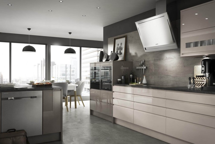 Кухня серый кашемир