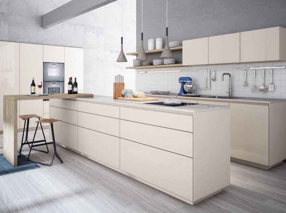 Сочетание кухни кашемир серый