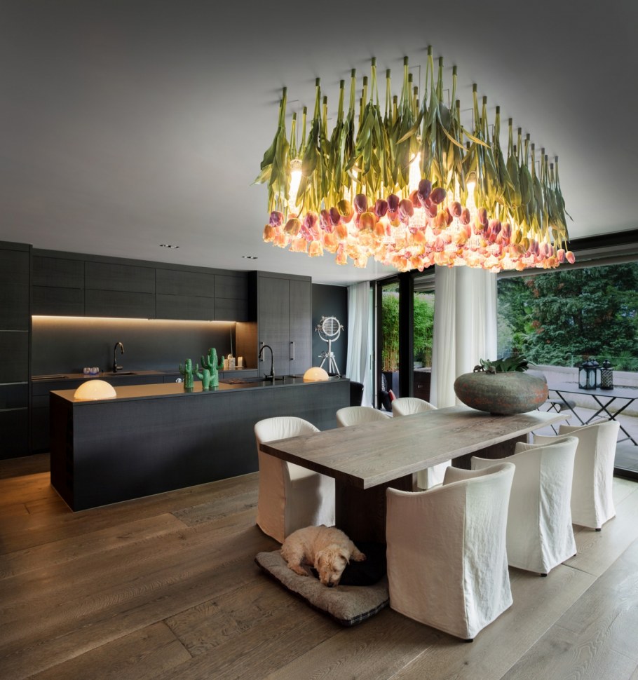 Люстра с растениями