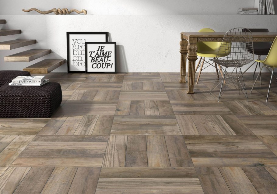 Квадратная плитка под дерево на пол