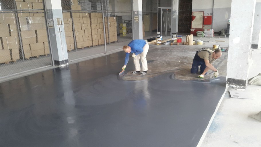 Эбоксидный наливной пол в гараж