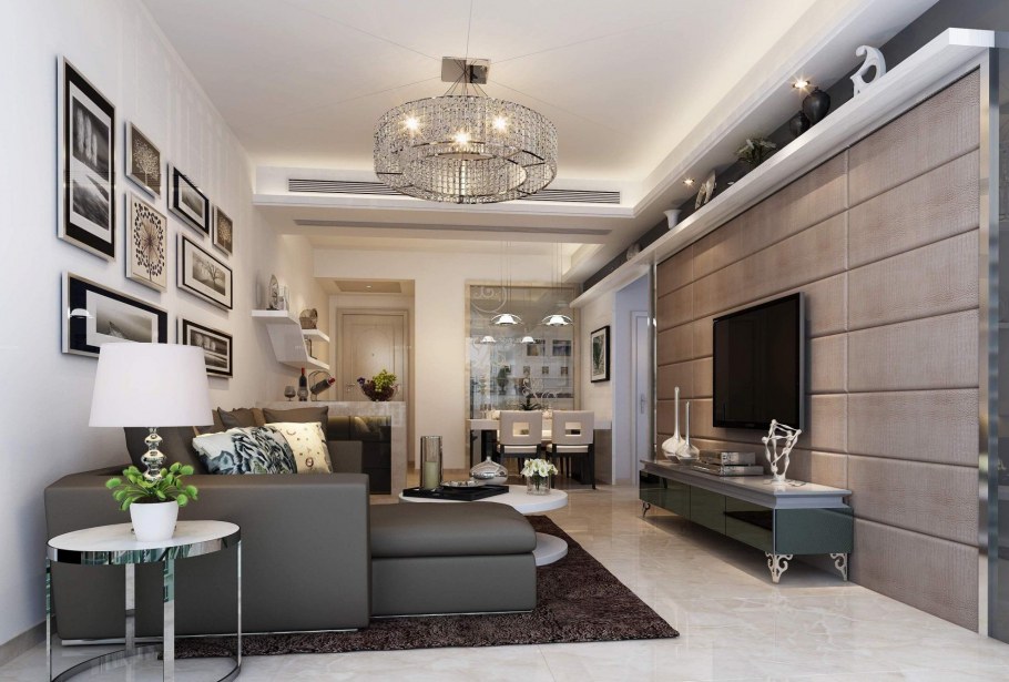 Гостиная с бра треками