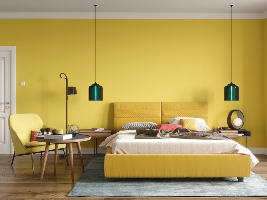 Полностью желтая комната