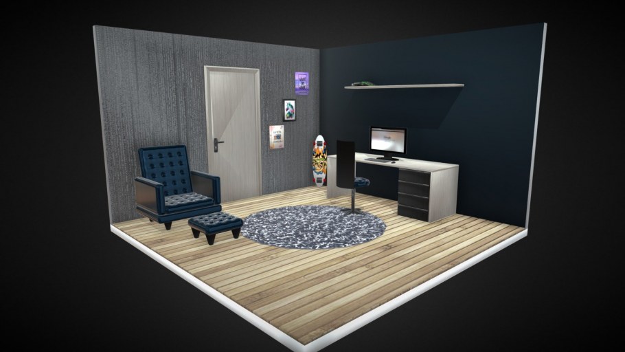 3d модель комнаты
