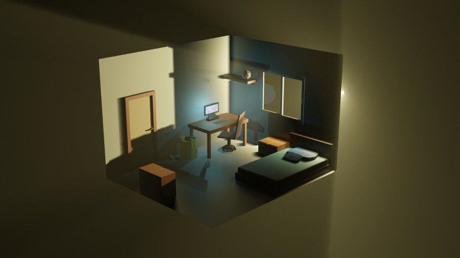 Лоу Поли комната алхимика