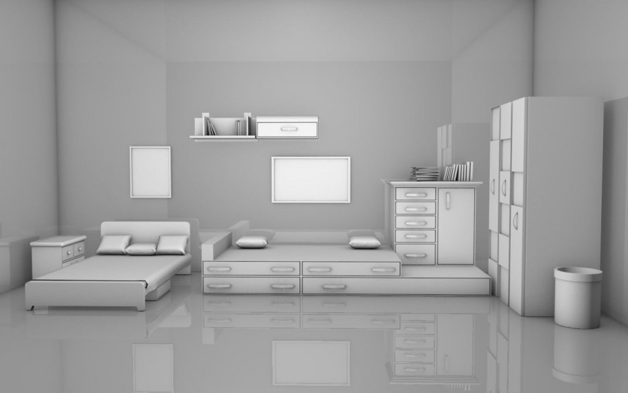 Макет спальной комнаты