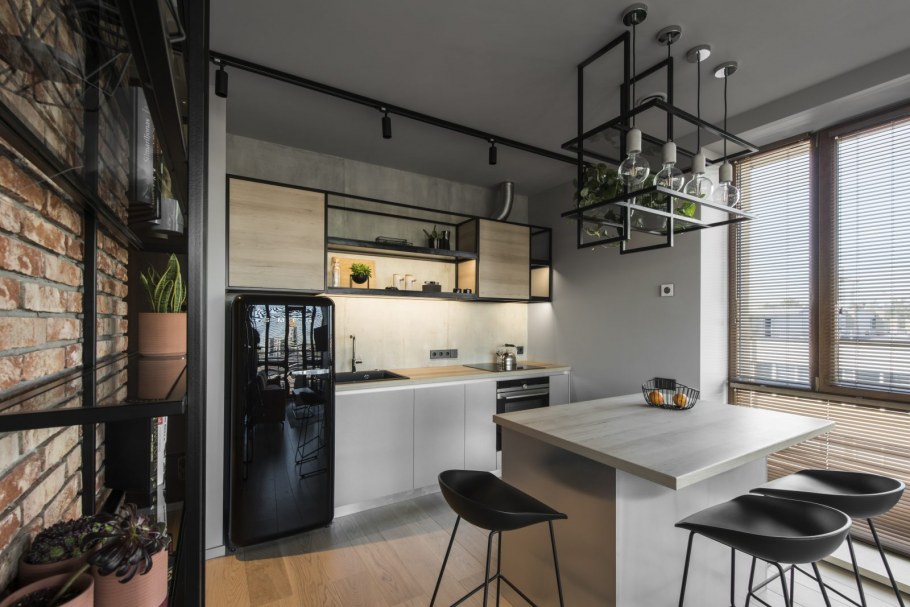 Небольшая квартира в Индустриальном стиле