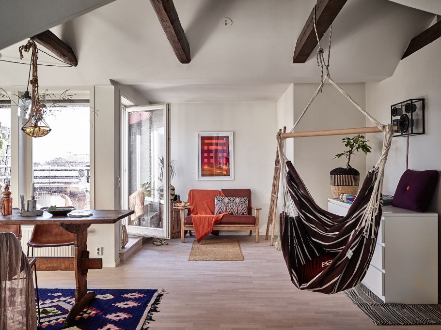 Гамак в интерьере квартиры