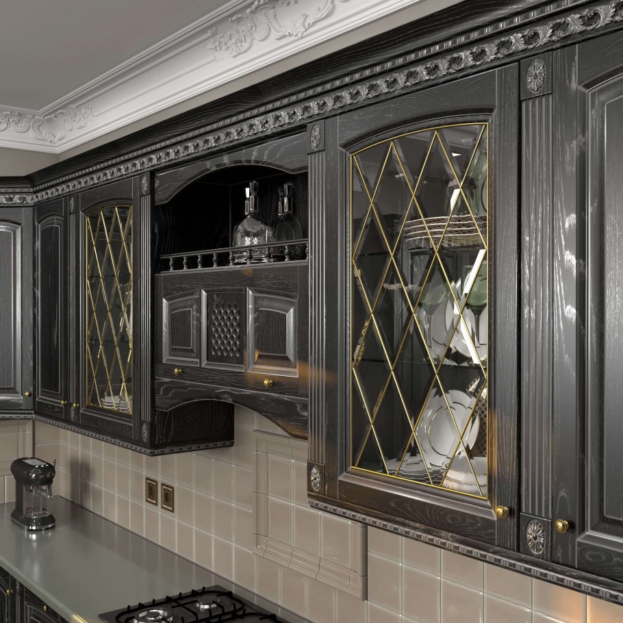 Кухни классика Графио патина