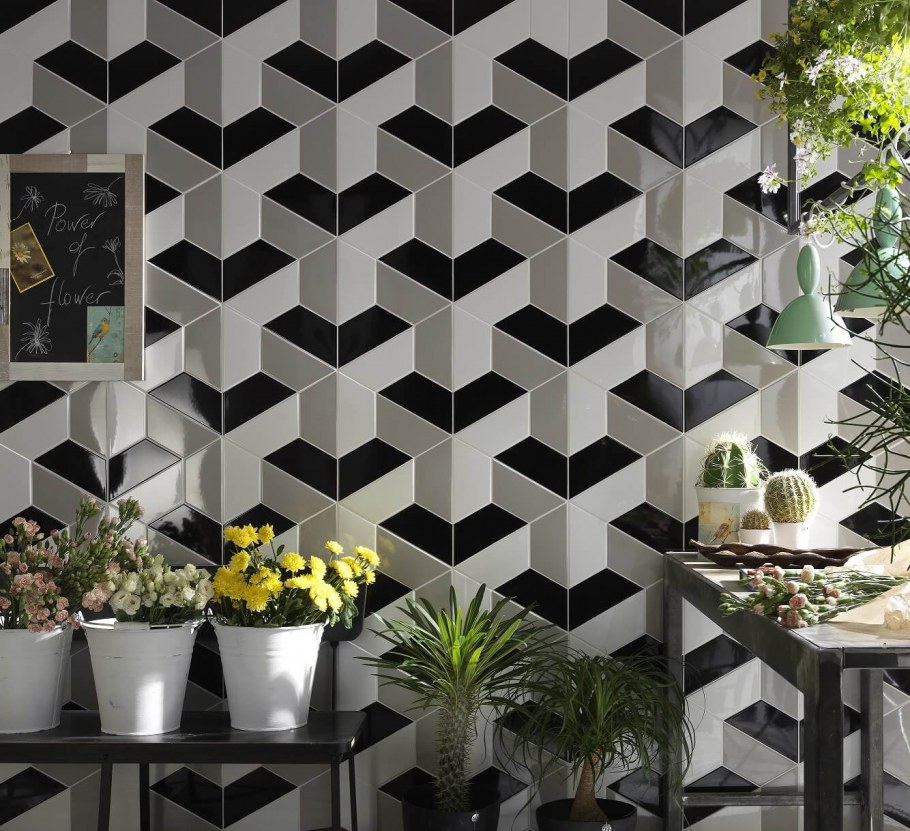 Плитка в виде пчелиных сот