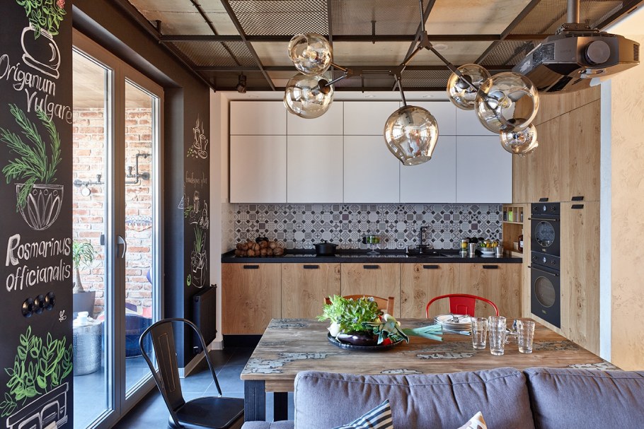 Кухня 9м2 в стиле лофт