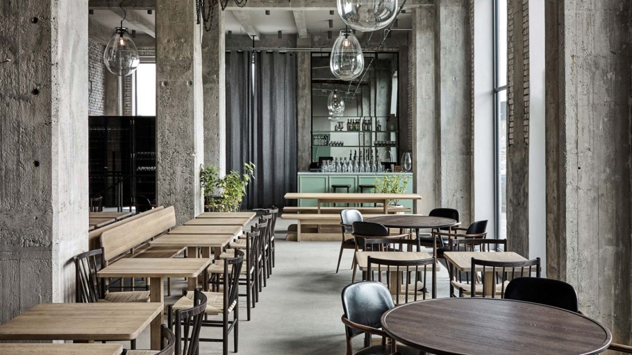 Стиль Индастриал в интерьере кафе