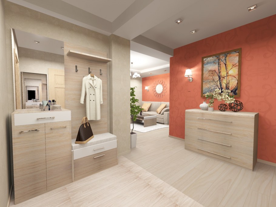 Стильная прихожая в частном доме