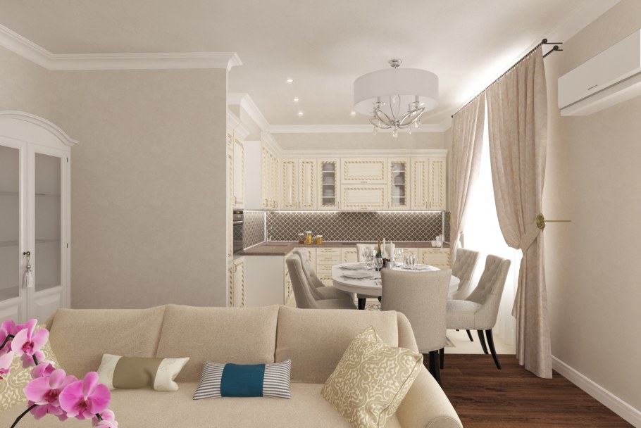 Интерьер гостинной 18кв м