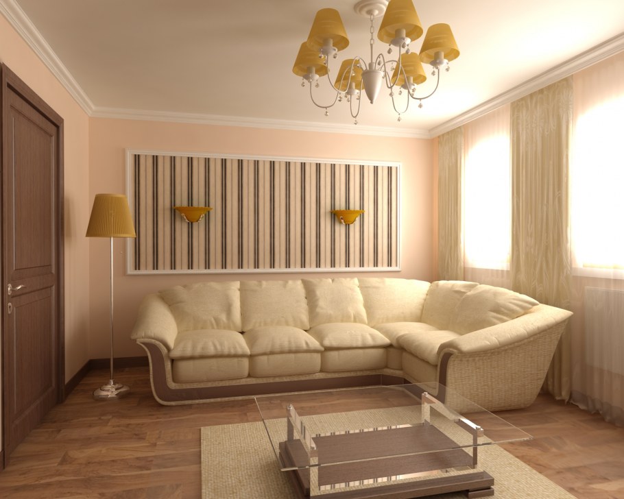 Гостиная в хрущевке в современном стиле