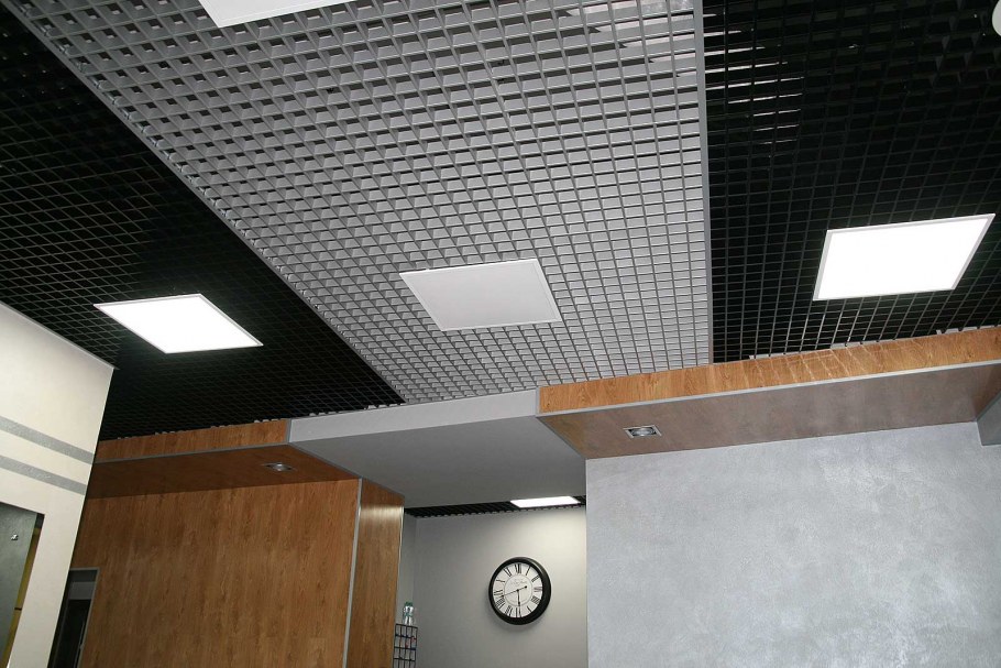 Подвесной потолок Грильято, ячейка 50*50 мм, RAL 9003