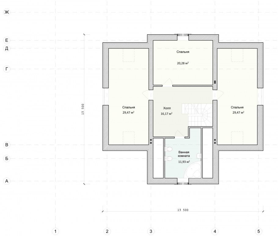 Необычная планировка одноэтажного дома