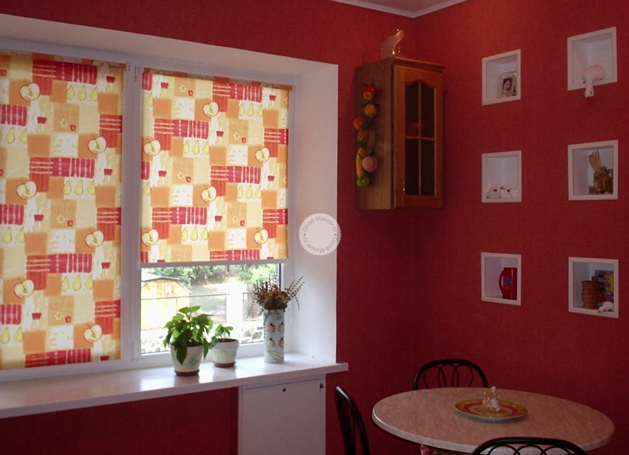 Рулонные6 шторы Зебра