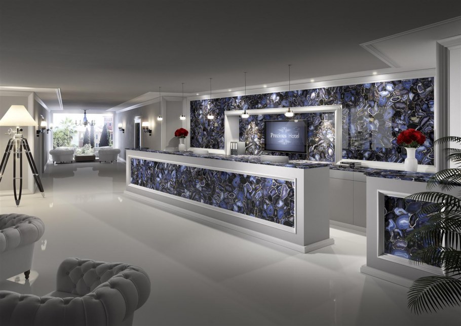 Интерьер из полудрагоценных камней