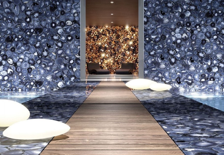 Агат слэбы с подсветкой