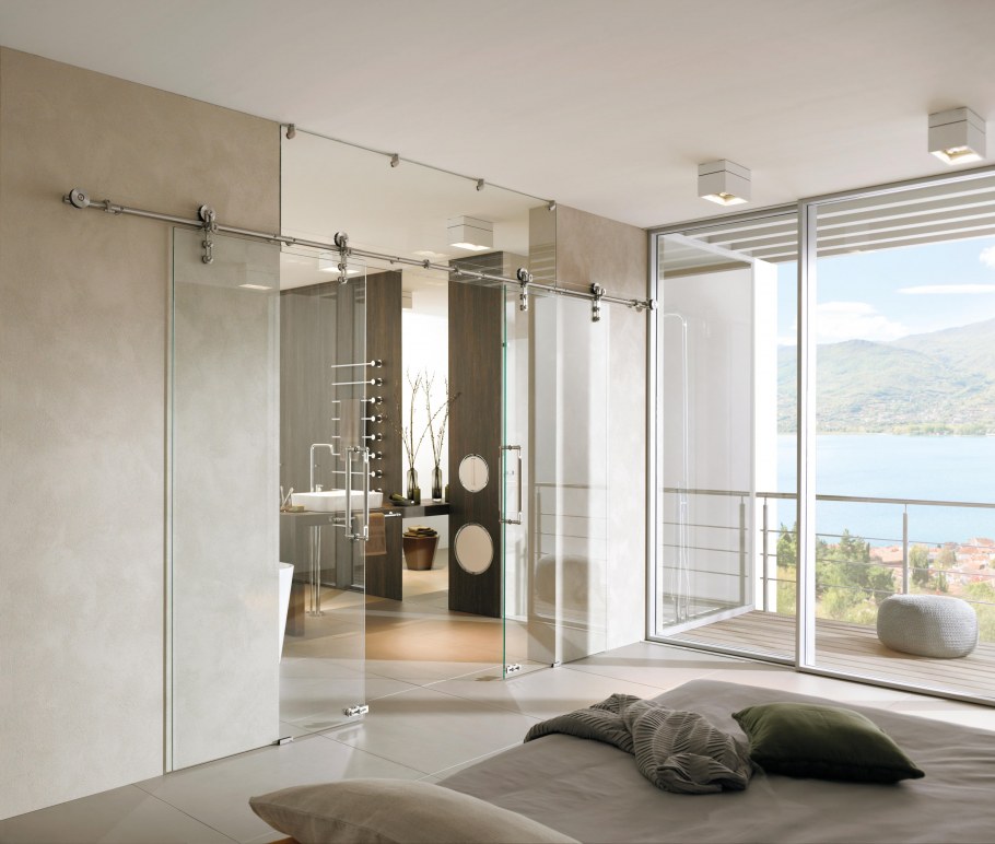 Раздвижные стеклянные перегородки