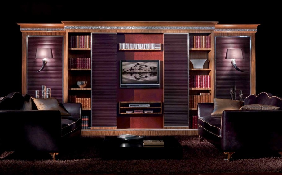 Книжный шкаф в стиле арт деко