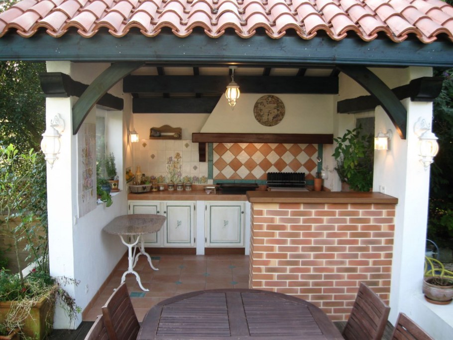 Летняя кухня пристроенная к дому