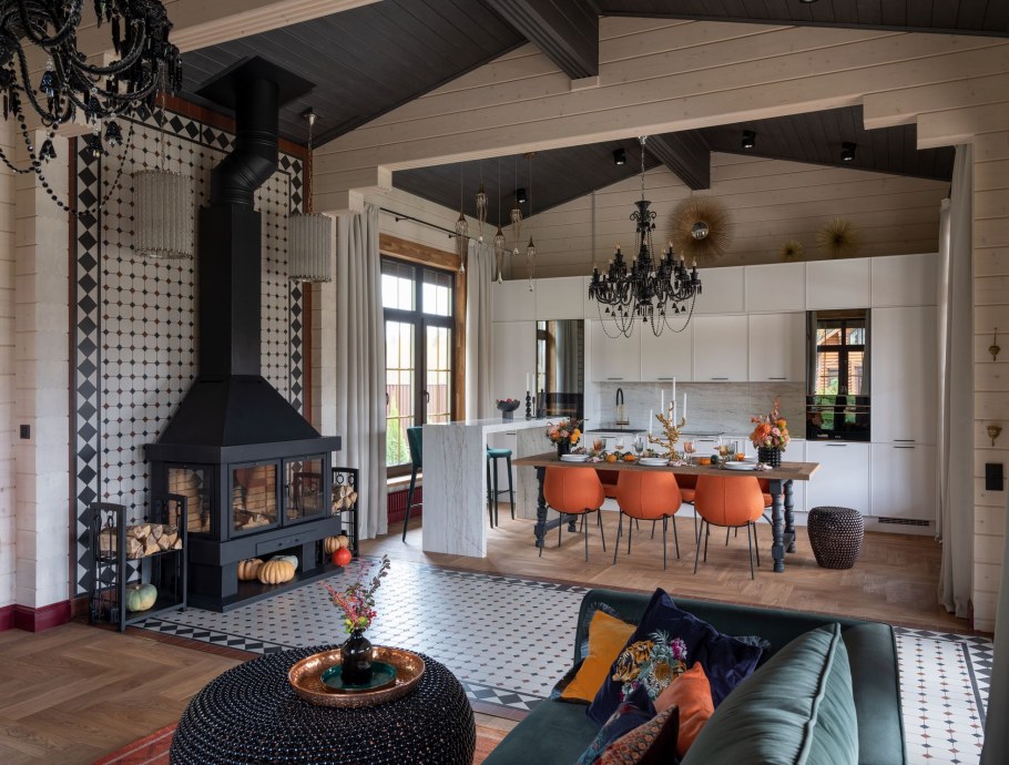 Загородный дом в стиле Фьюжн