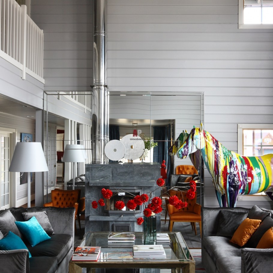 Стиль Фьюжн в интерьере загородного дома