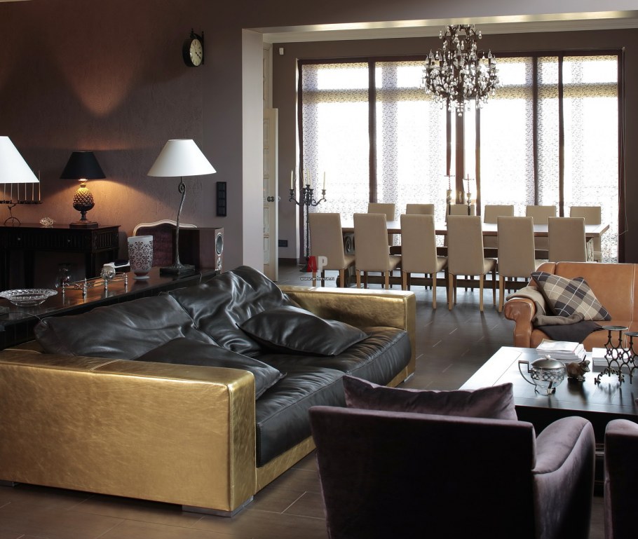 Стиль Фьюжн в интерьере загородного дома