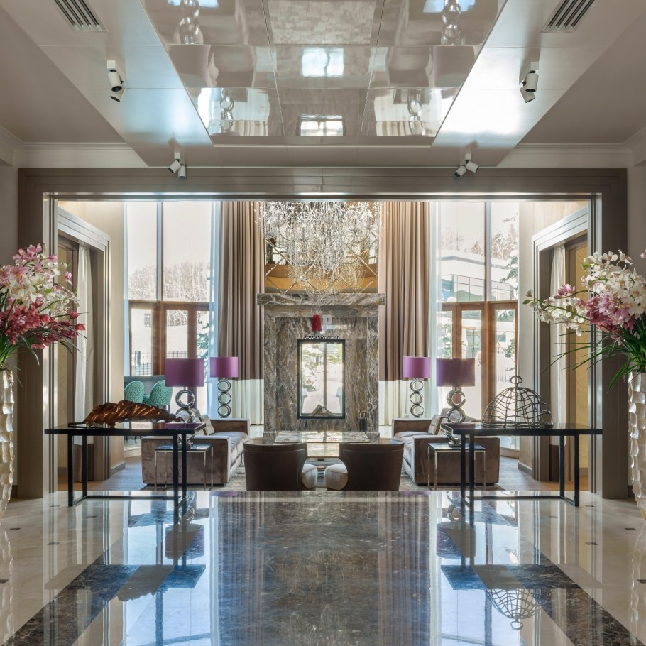 Фьюжн интерьер в частном доме