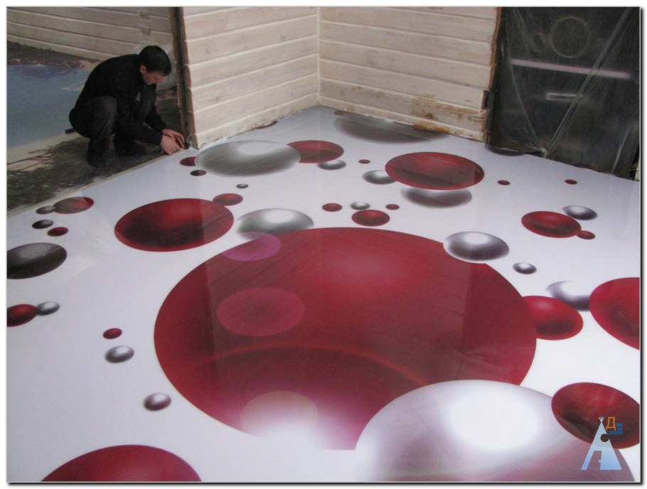 Красный наливной пол