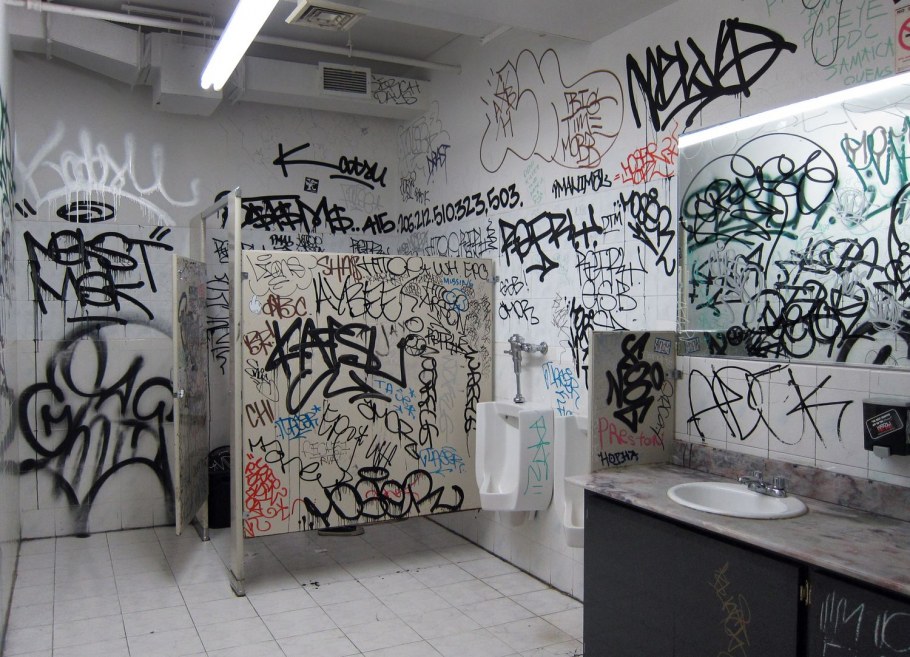 Graffiti restroom