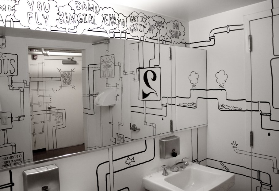 Ванна в стиле граффити